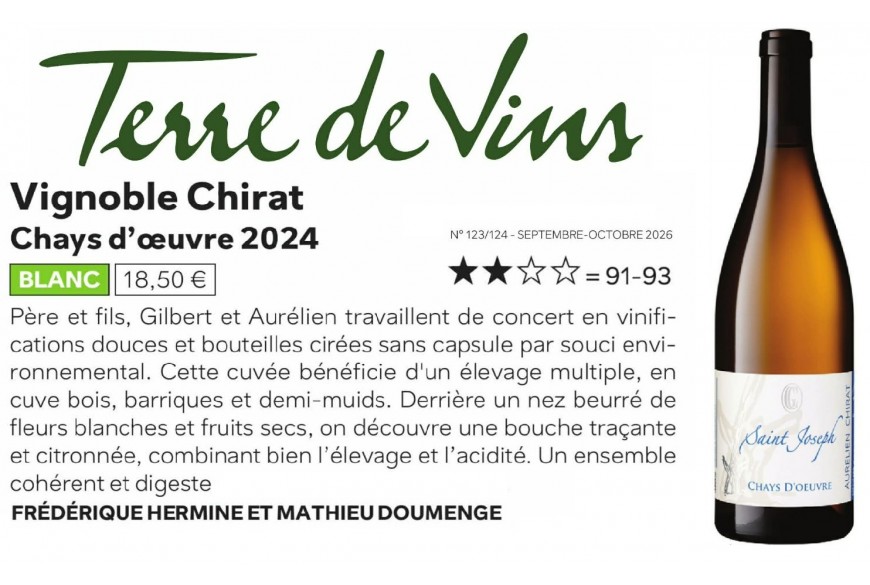 terre de vin saint joseph blanc